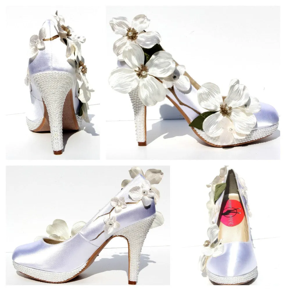 Dogwood Flower Bridal Heel