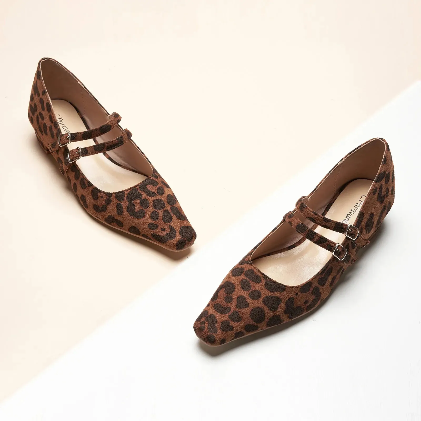 Double-Strap Block Heel (Alva) Leopard