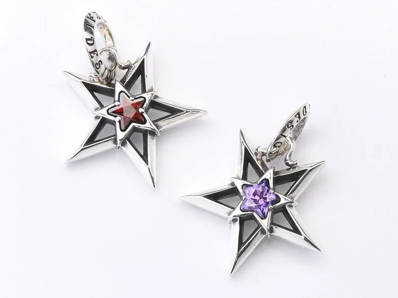 Drop Star Pendant Top with Stone