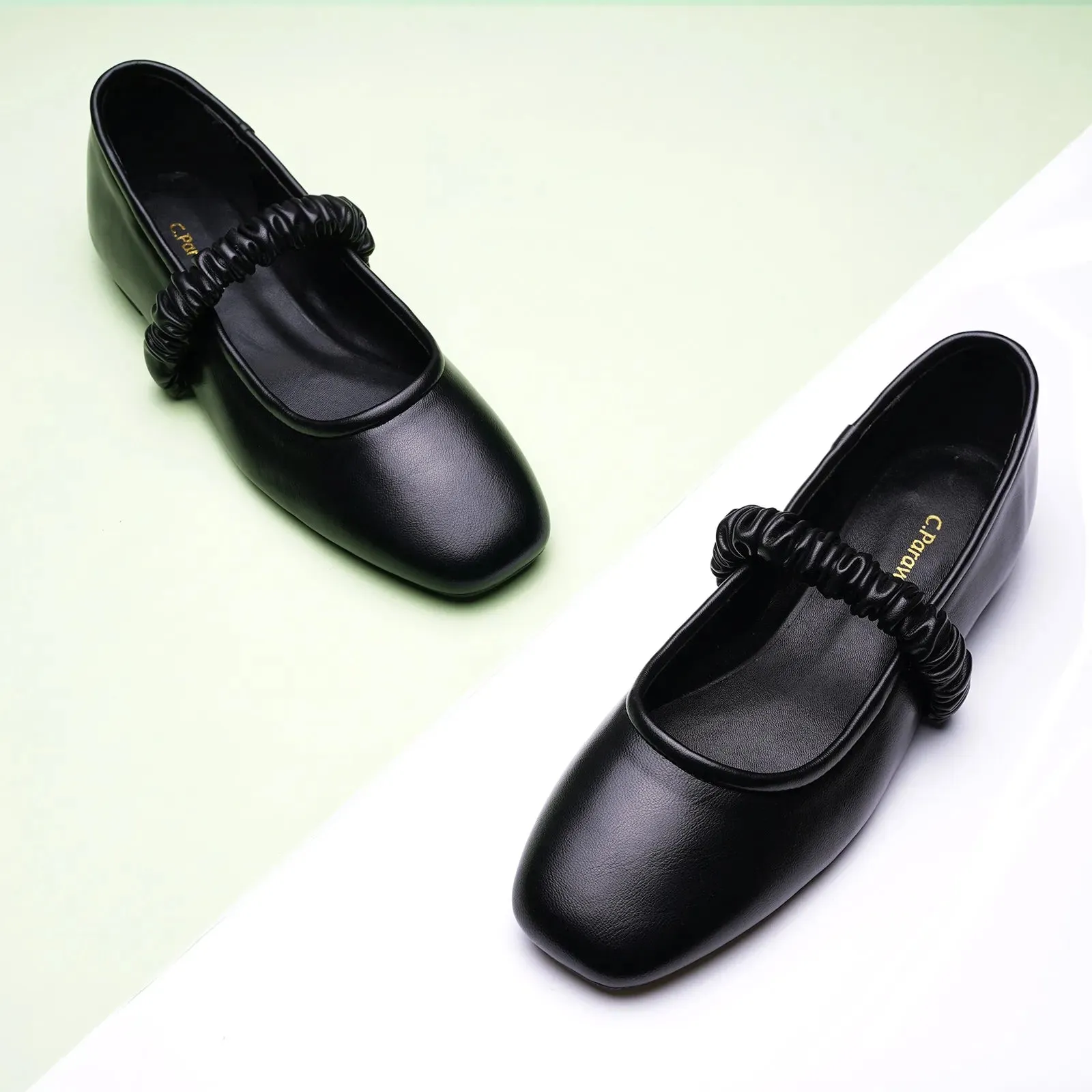 Elastic Strap Mary Jane (Clara) Matte Black