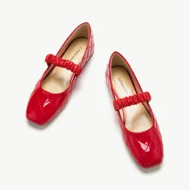 Elastic Strap Mary Jane (Clara) Red