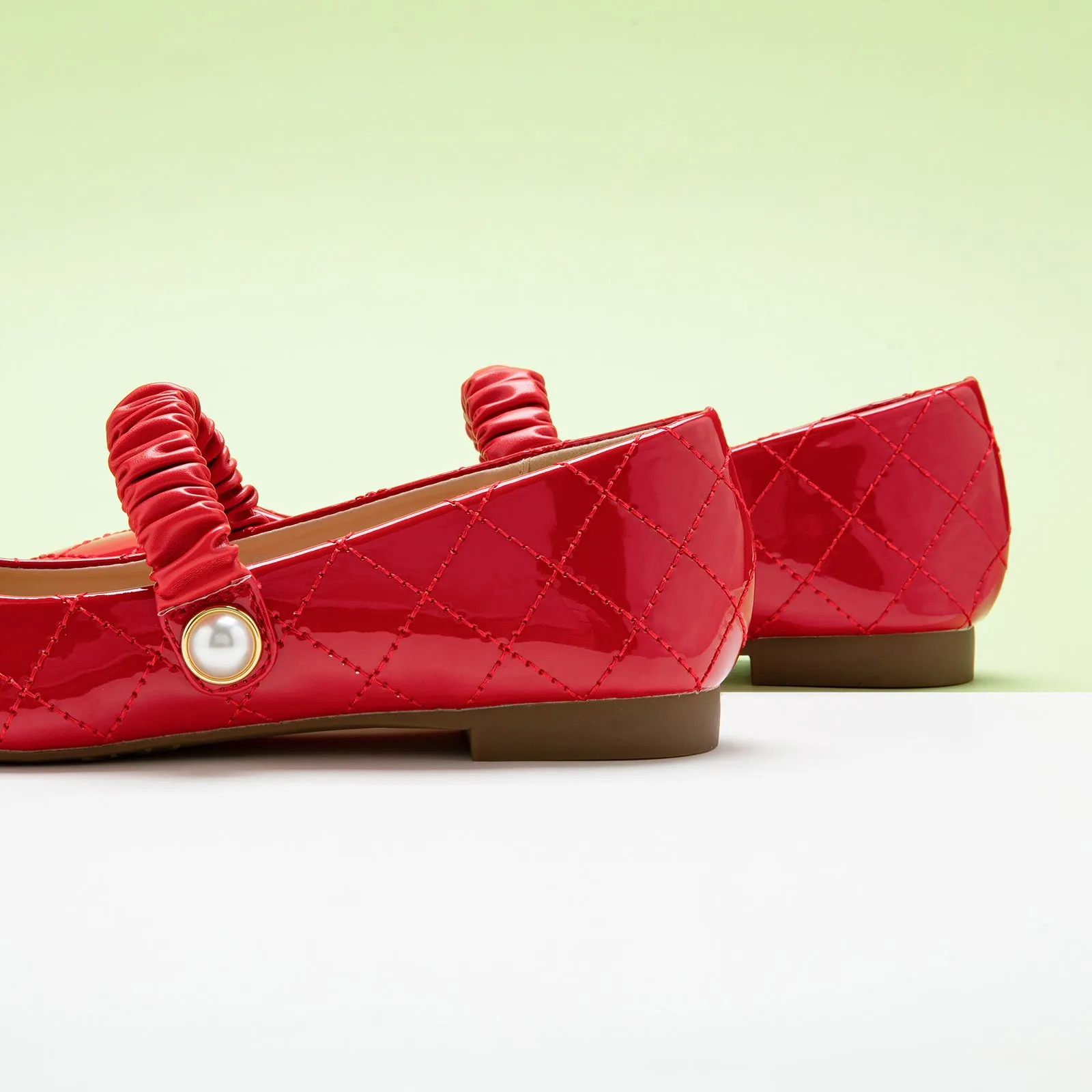 Elastic Strap Mary Jane (Clara) Red
