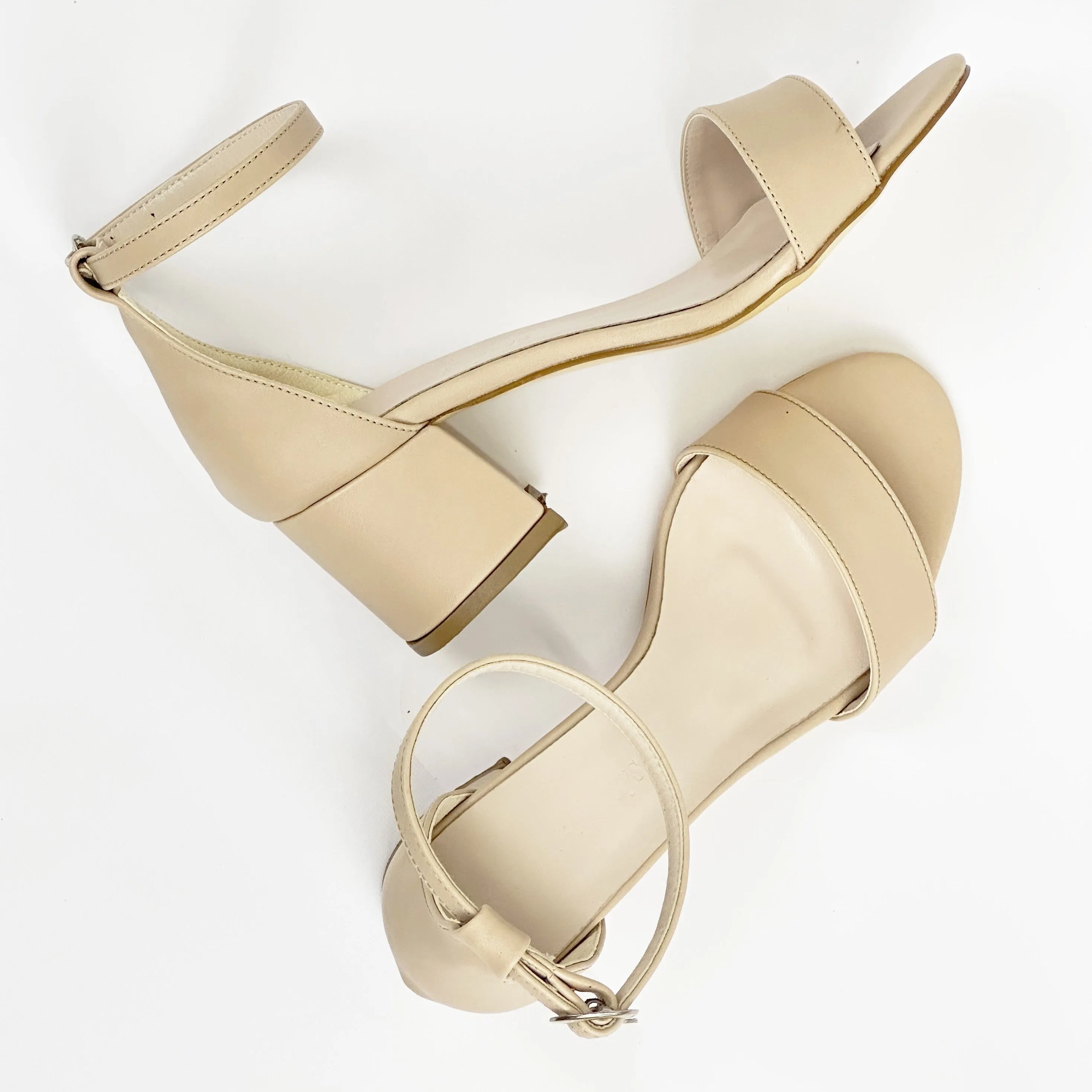 Ella - Beige Low Heels