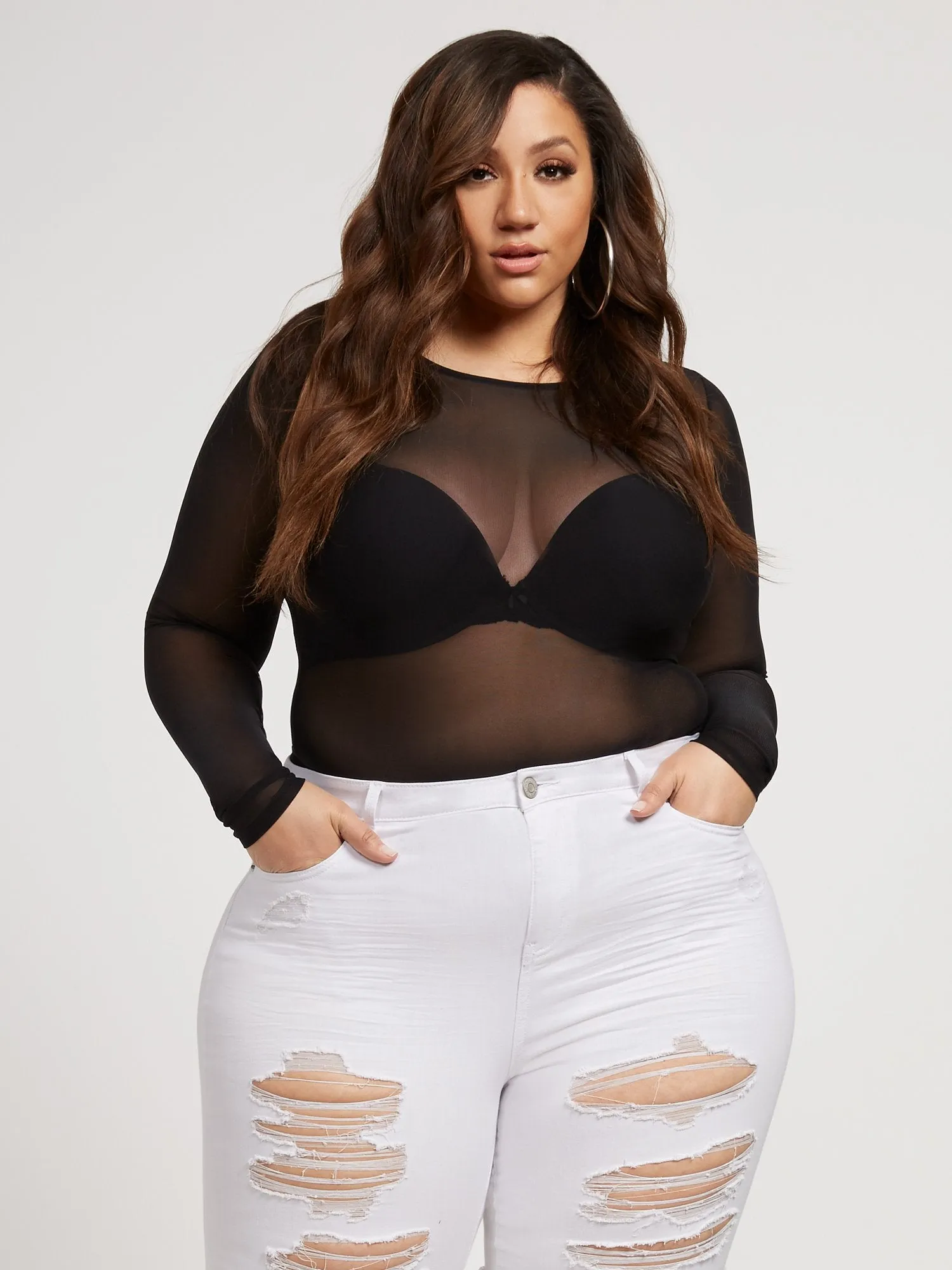 Evelyn Black Scoop Neck Top