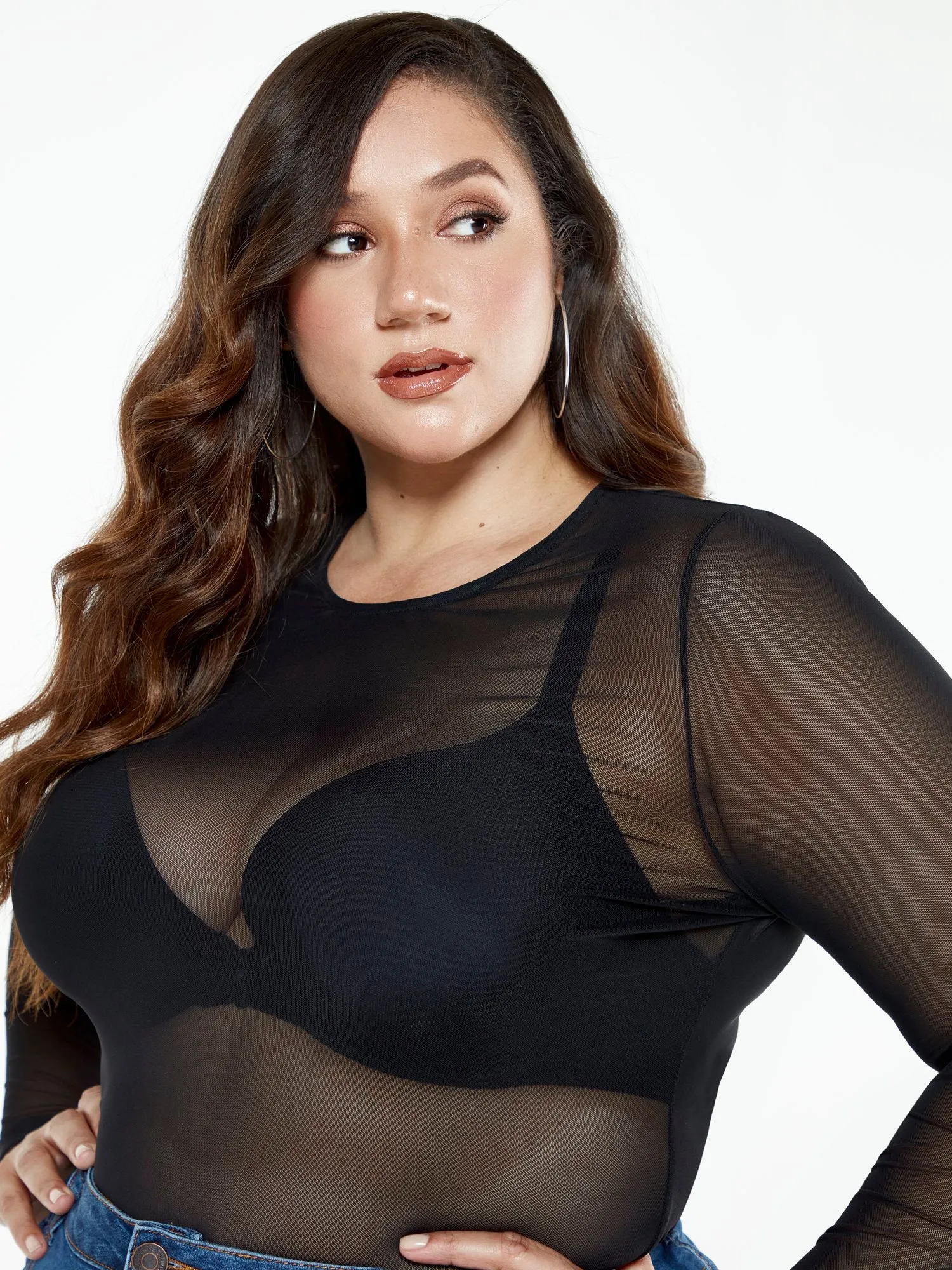 Evelyn Black Scoop Neck Top