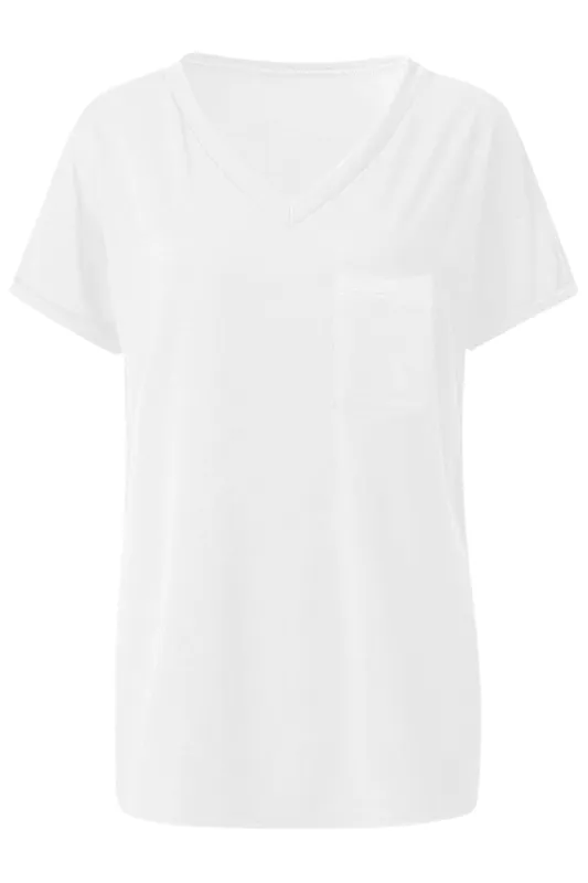 Everyday V-Neck Boyfriend Pocket Tee