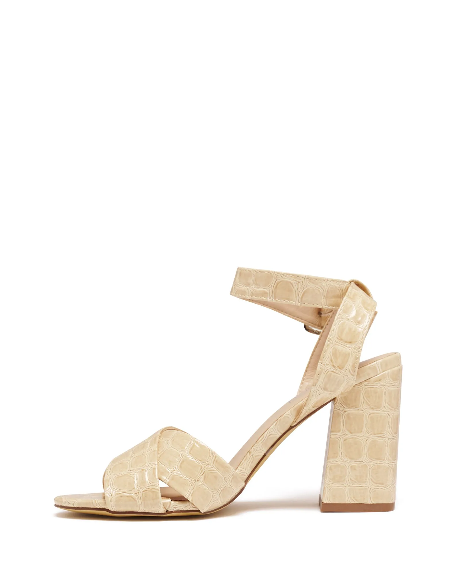 Foxy Heel Nude Patent Croc