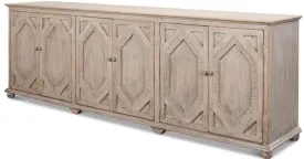 French Grey 6-Door Farmhouse Sideboard