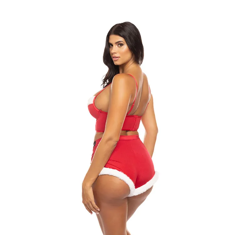 Holiday Vixen Bra & Shorts Set