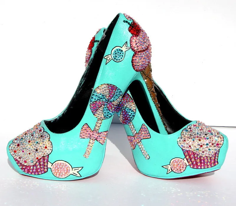 Ice Cream & Cupcake Crystal Heels