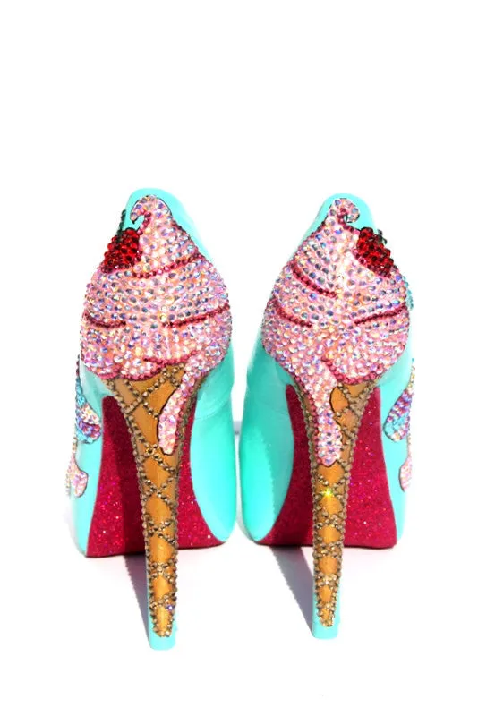 Ice Cream & Cupcake Crystal Heels