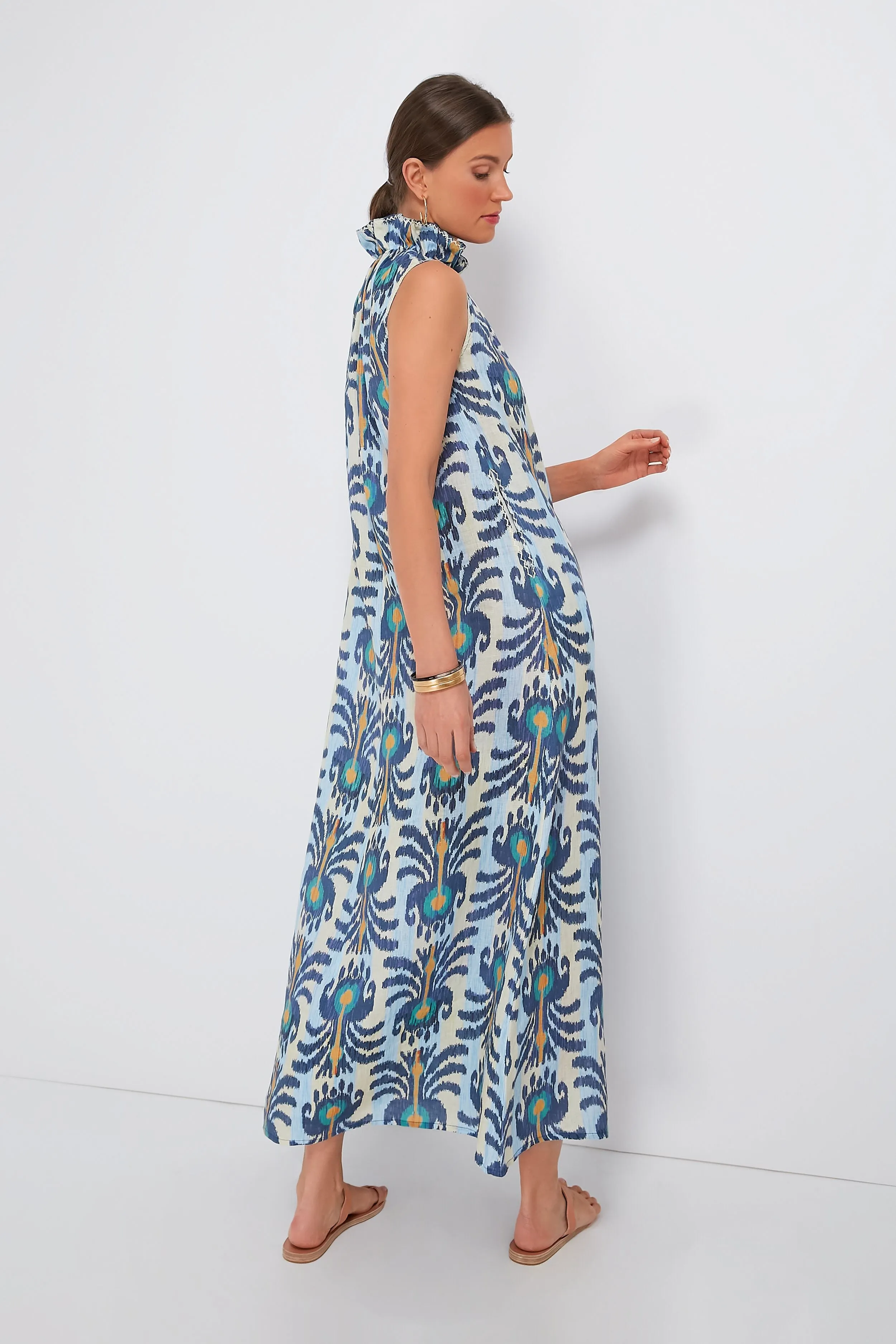 Ikat Blue Sundrop Dress