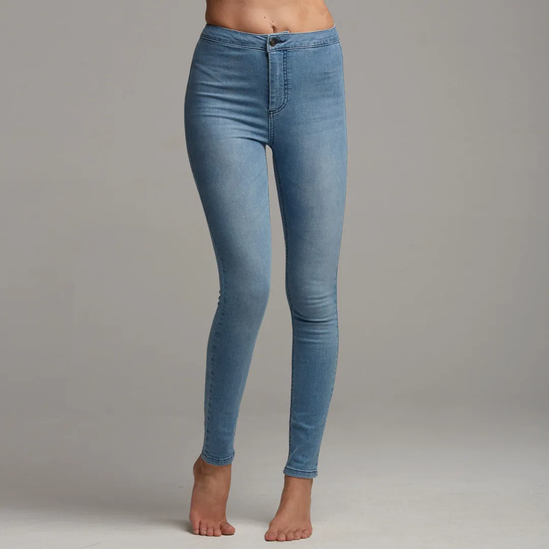 'JENI' PLAIN BLUE JEANS - CT054