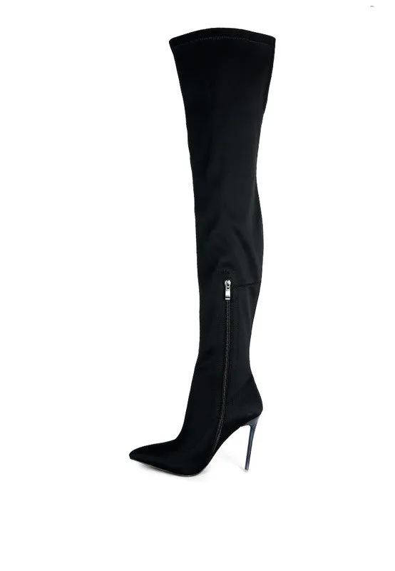 Lolling Stretch Lycra High Heel Long Boots