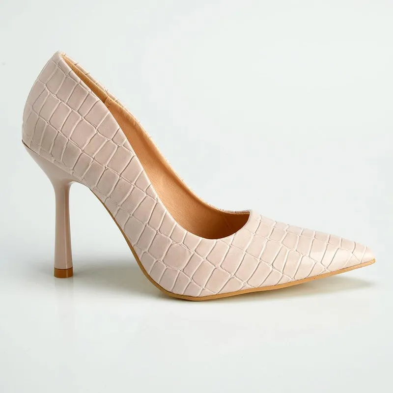 Madison Lila 4 Court Heels - Nude