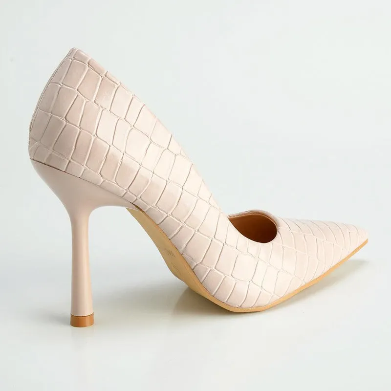 Madison Lila 4 Court Heels - Nude