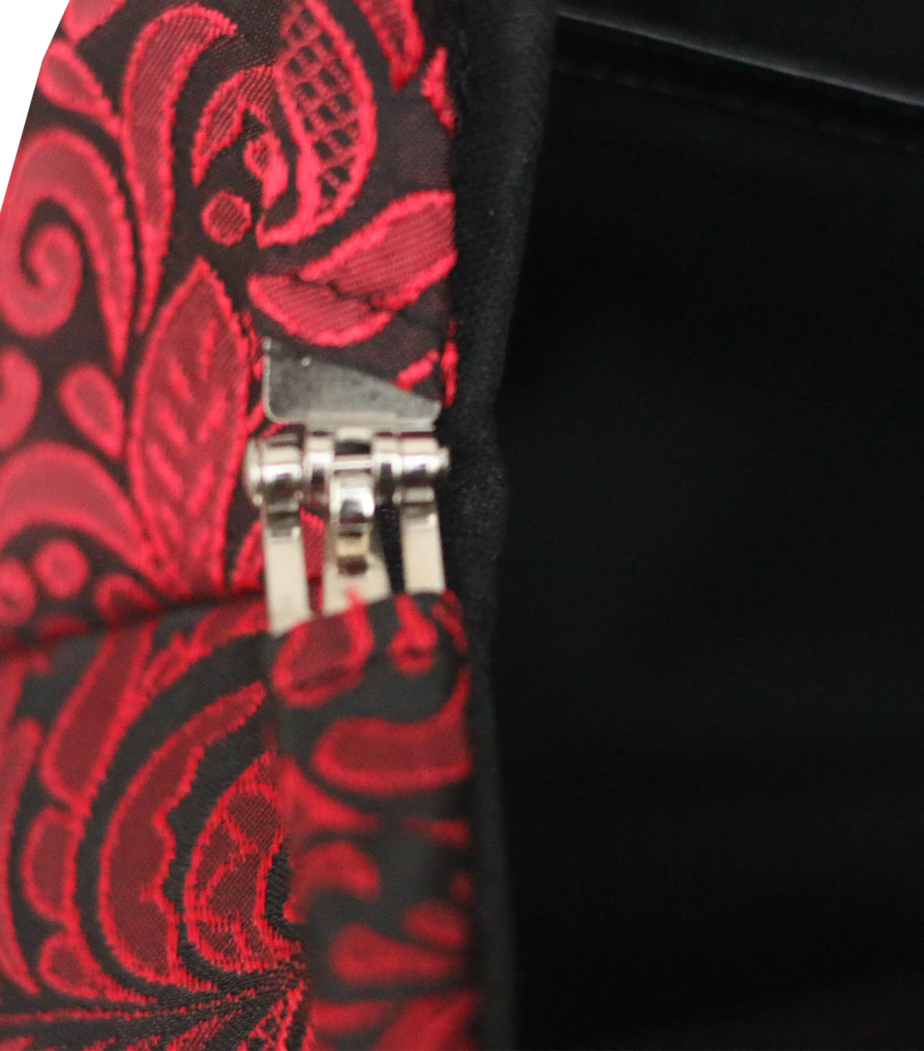Mary Poppins Red Black Brocade Handbags