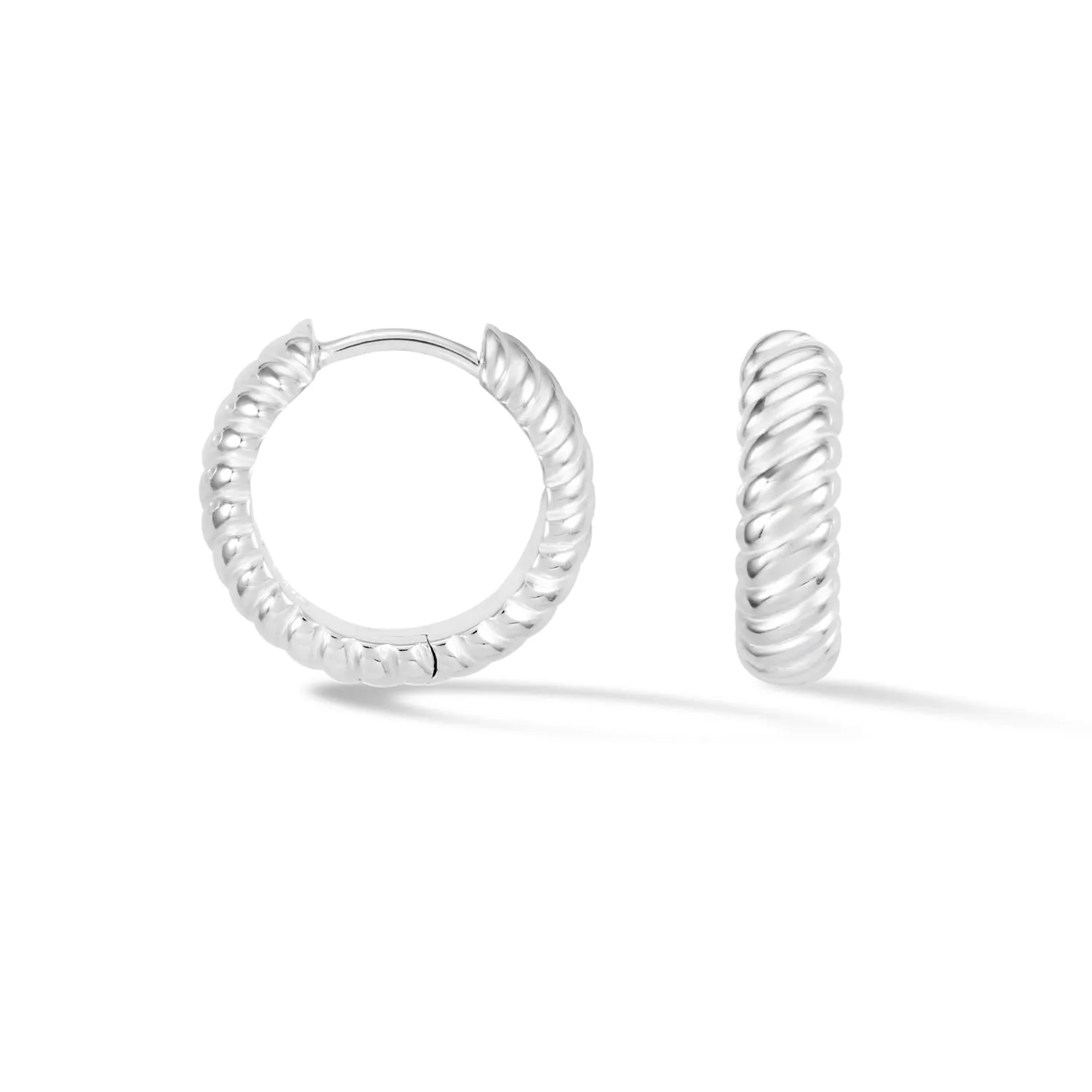 Medium Twist Huggie Hoops