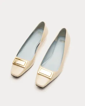 Midge Flat Crinkled Leather