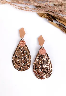 Mocha Delight Sparkle Teardrops