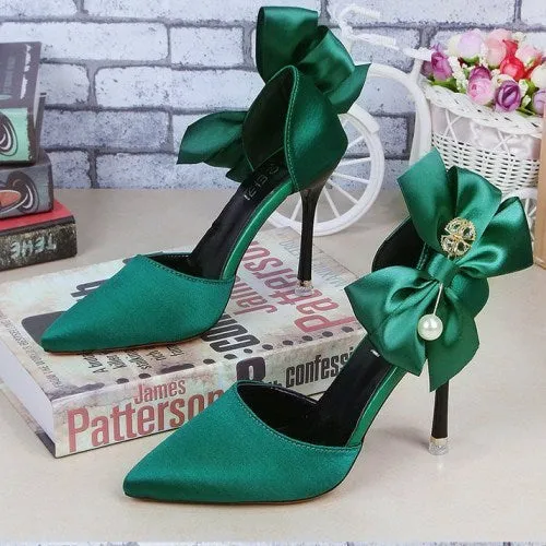 Natalie  Spitzige Damen-High Heels mit Schleife