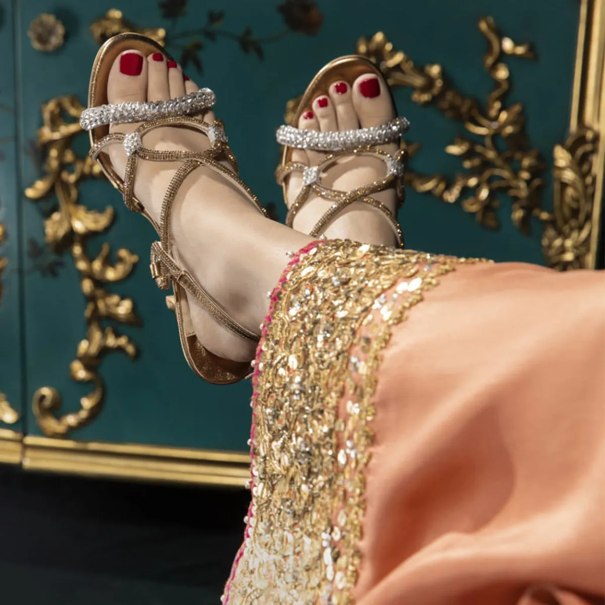 Copper Norah Heels with Elegant Design