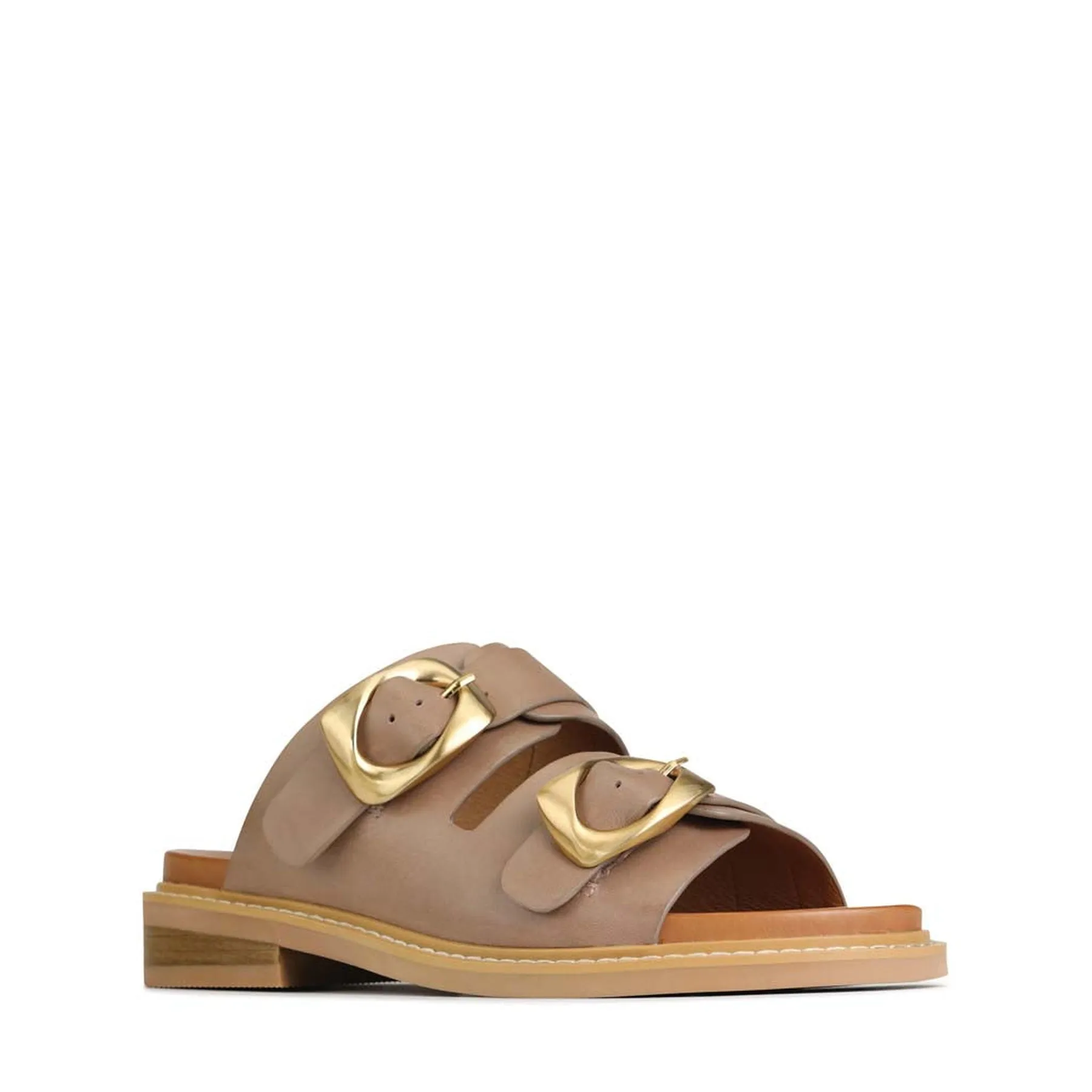 ORNATE SLIDE SANDALS LEATHER