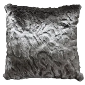 Pewter Chinchilla Faux Fur Cushions