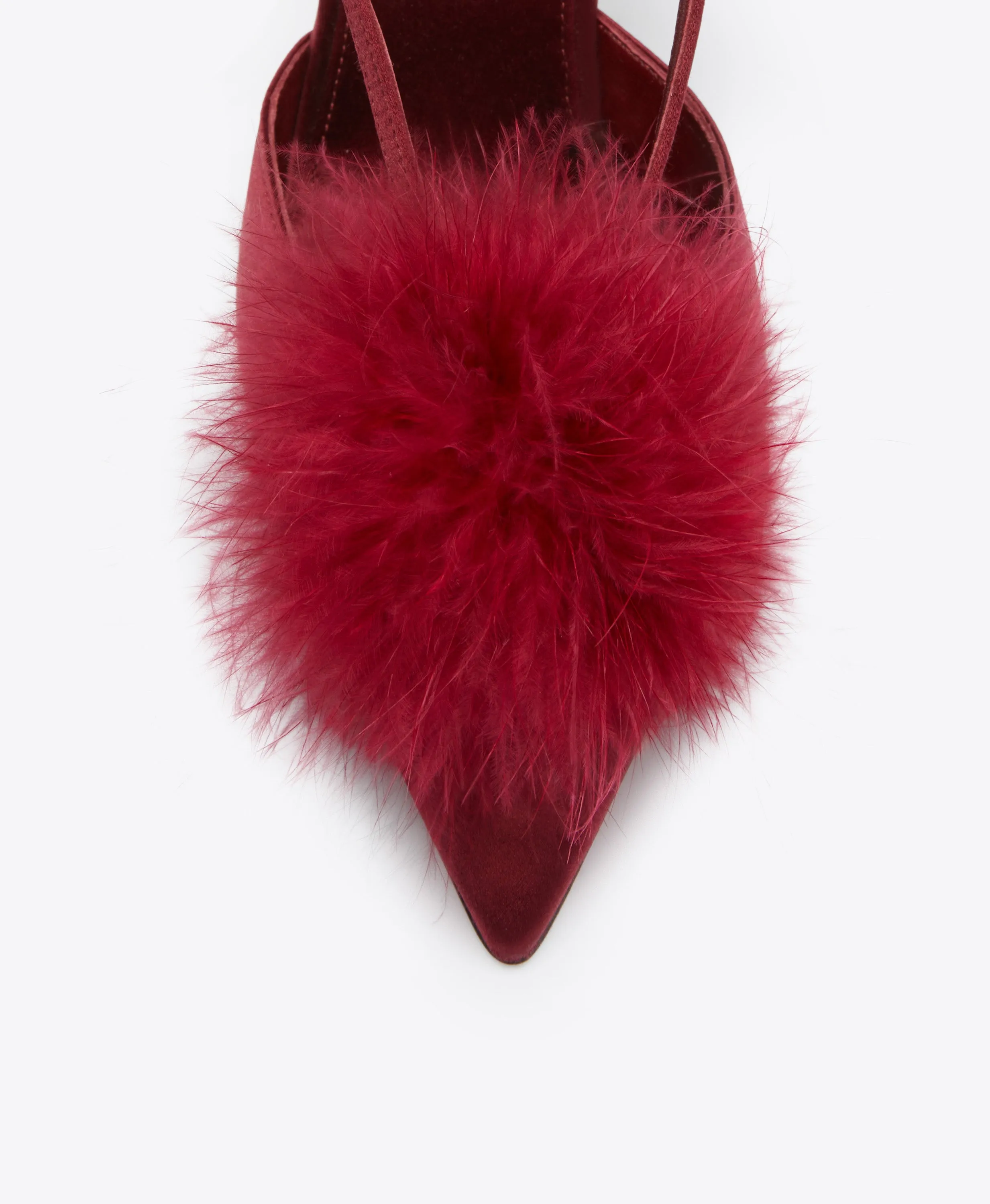 Raffaella 90 Red Satin Slingbacks