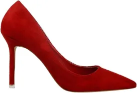 Red Suede High Heels Pumps