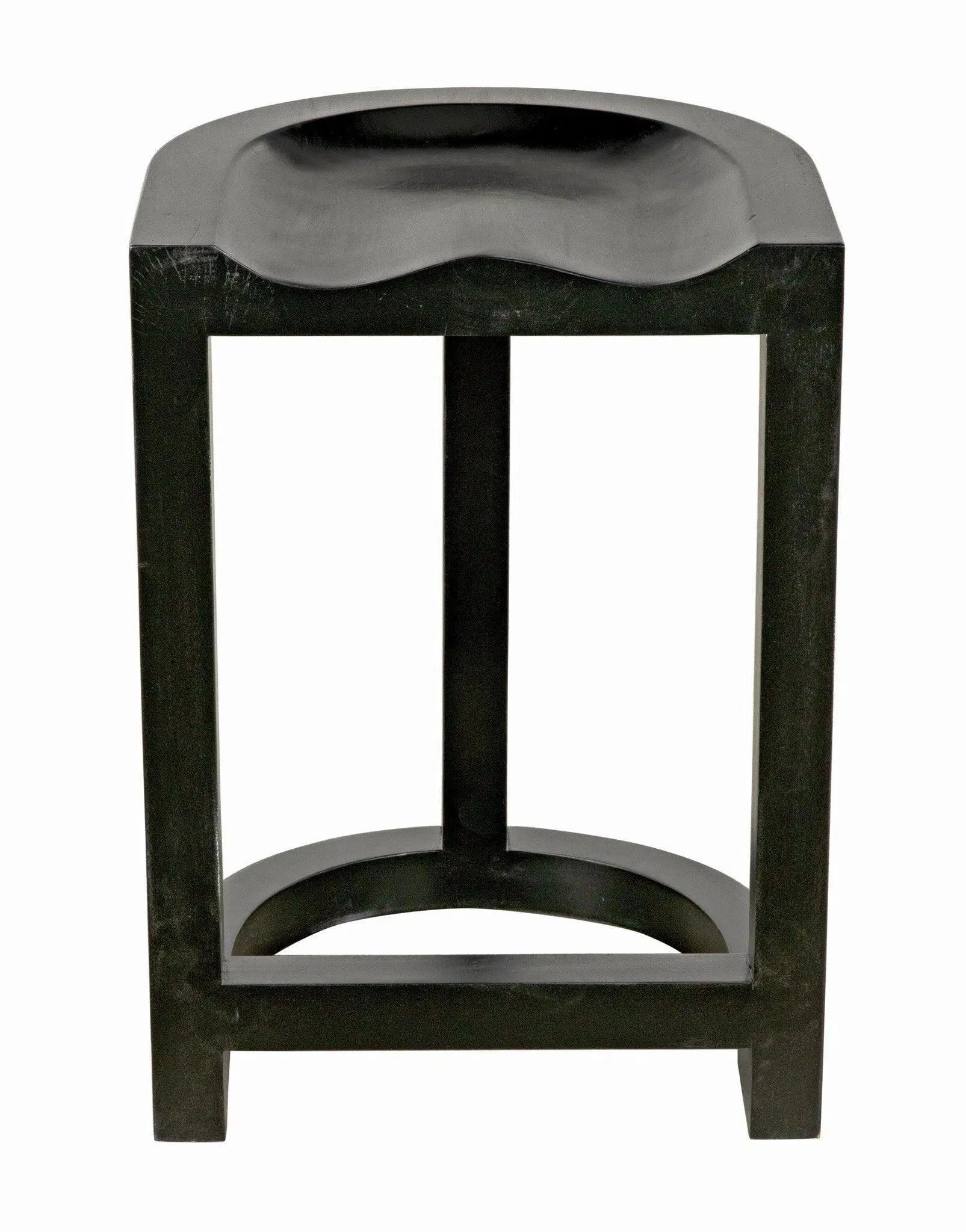 Saddle Wood Black Counter Stool