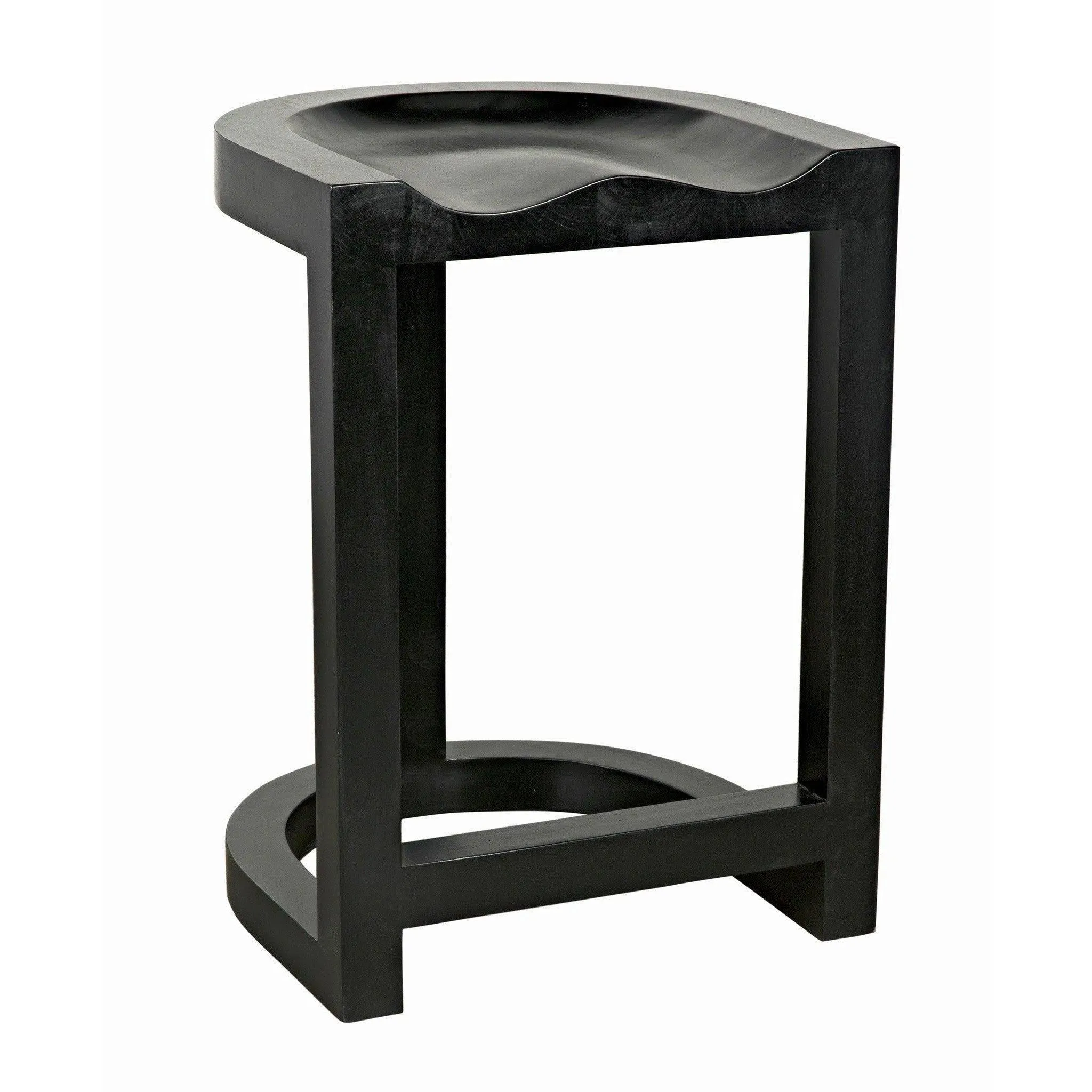 Saddle Wood Black Counter Stool