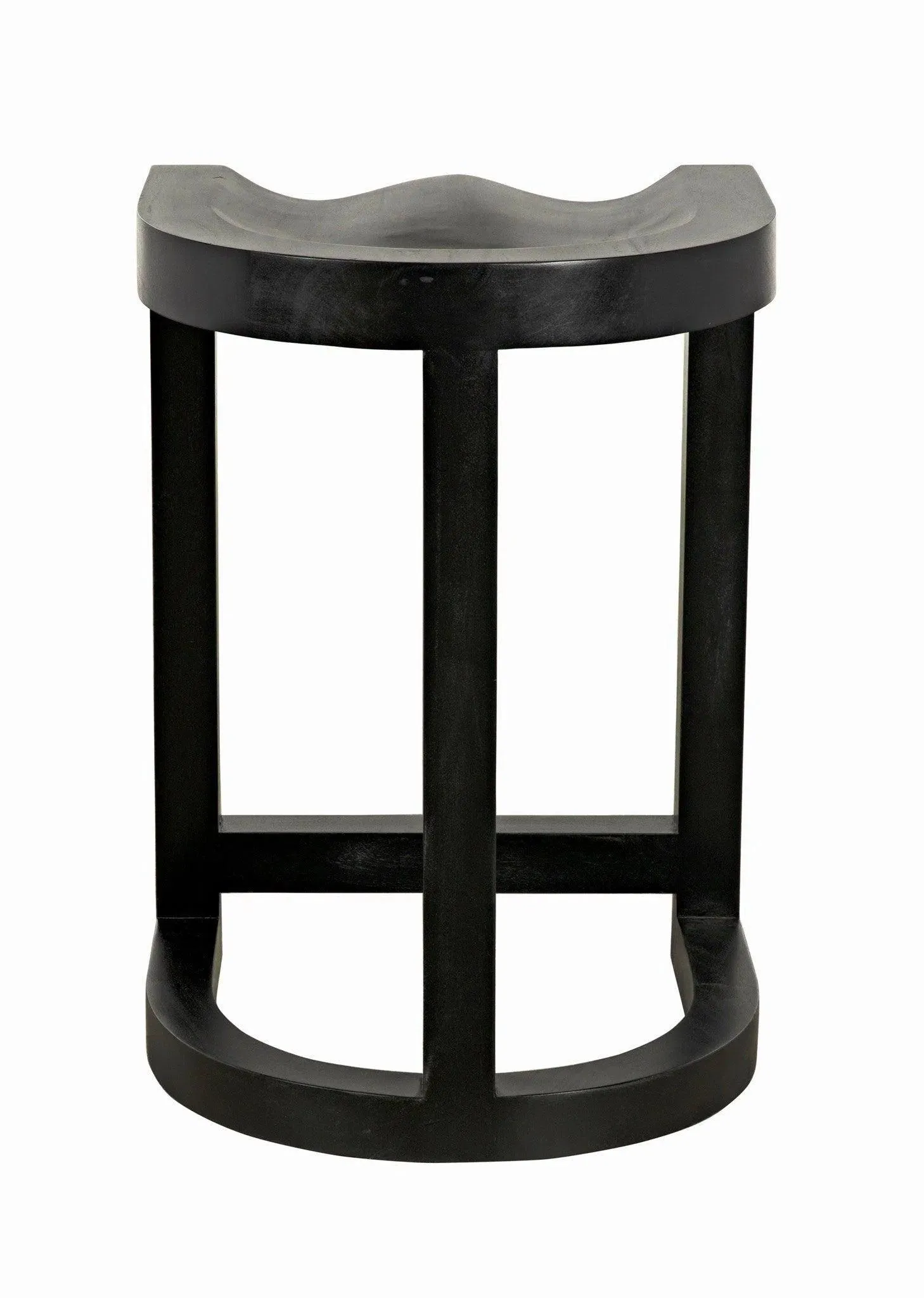 Saddle Wood Black Counter Stool