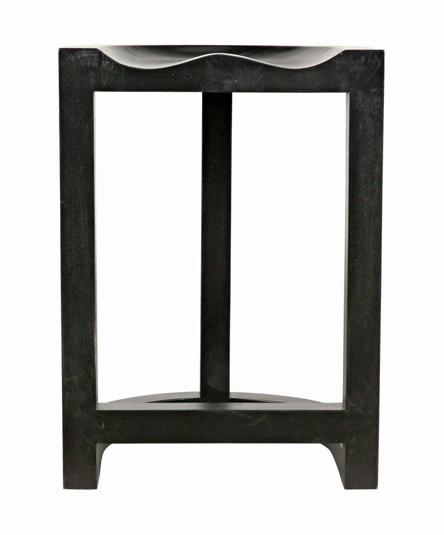Saddle Wood Black Counter Stool