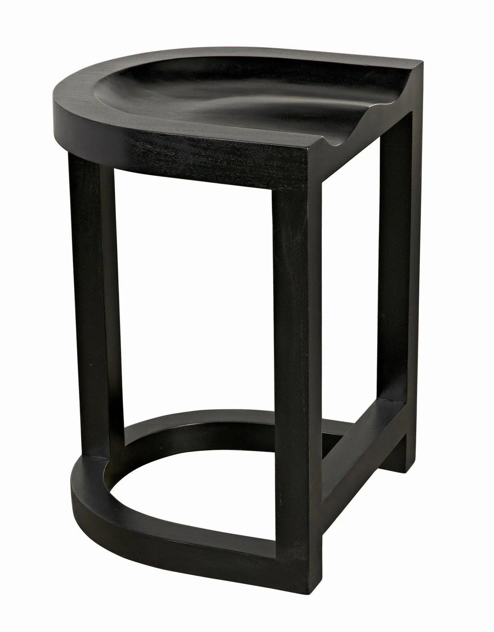 Saddle Wood Black Counter Stool