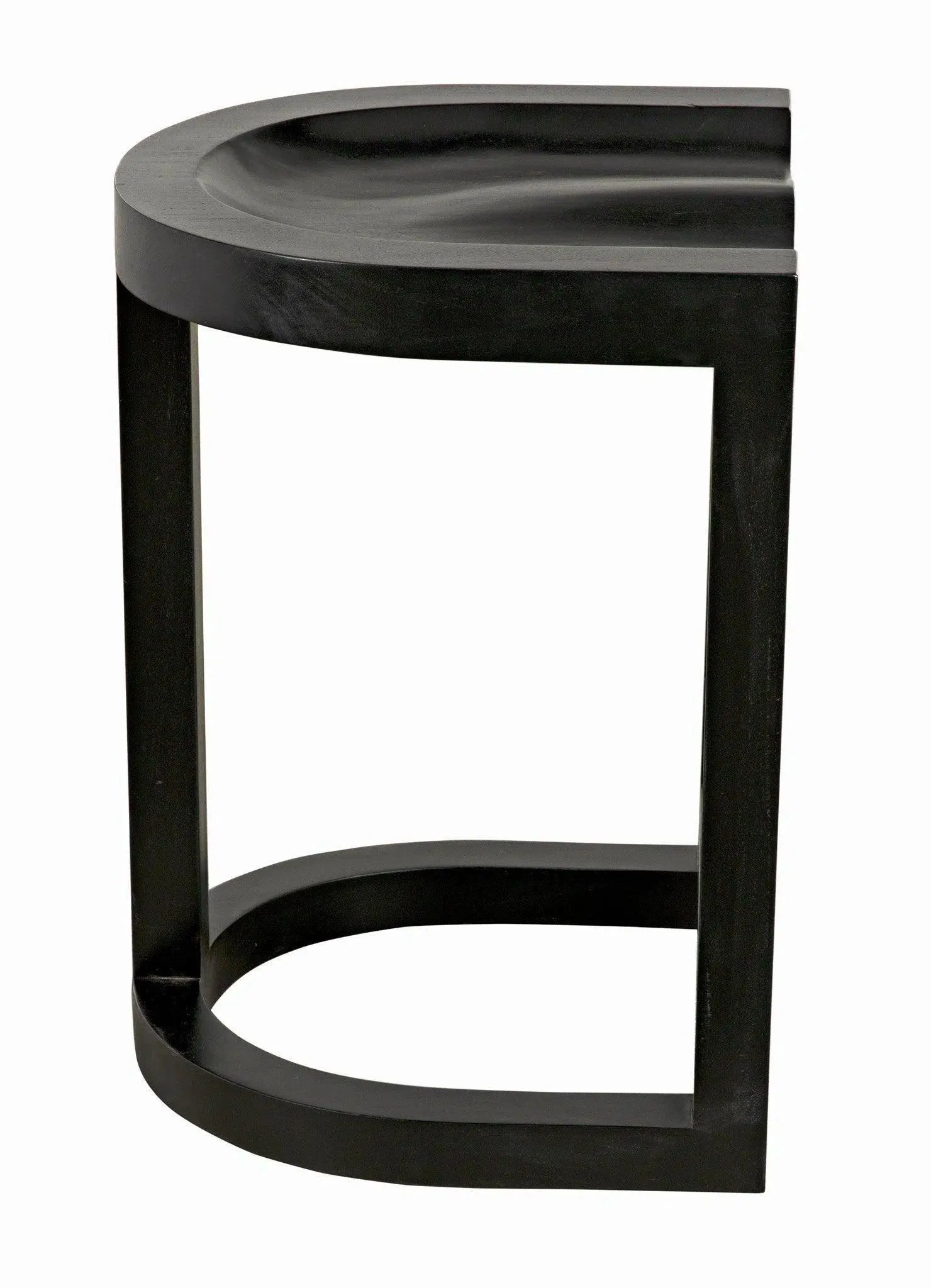 Saddle Wood Black Counter Stool
