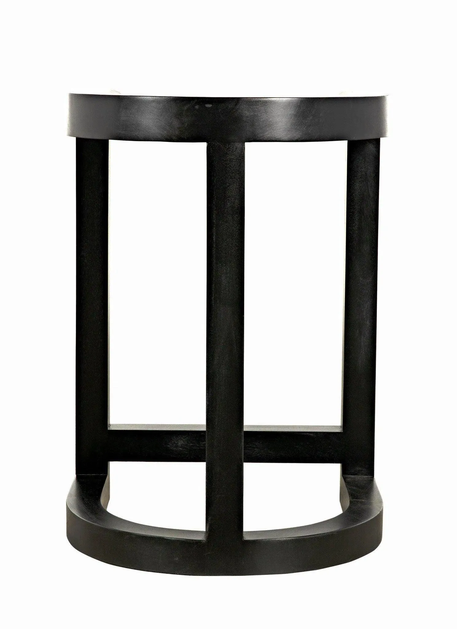 Saddle Wood Black Counter Stool