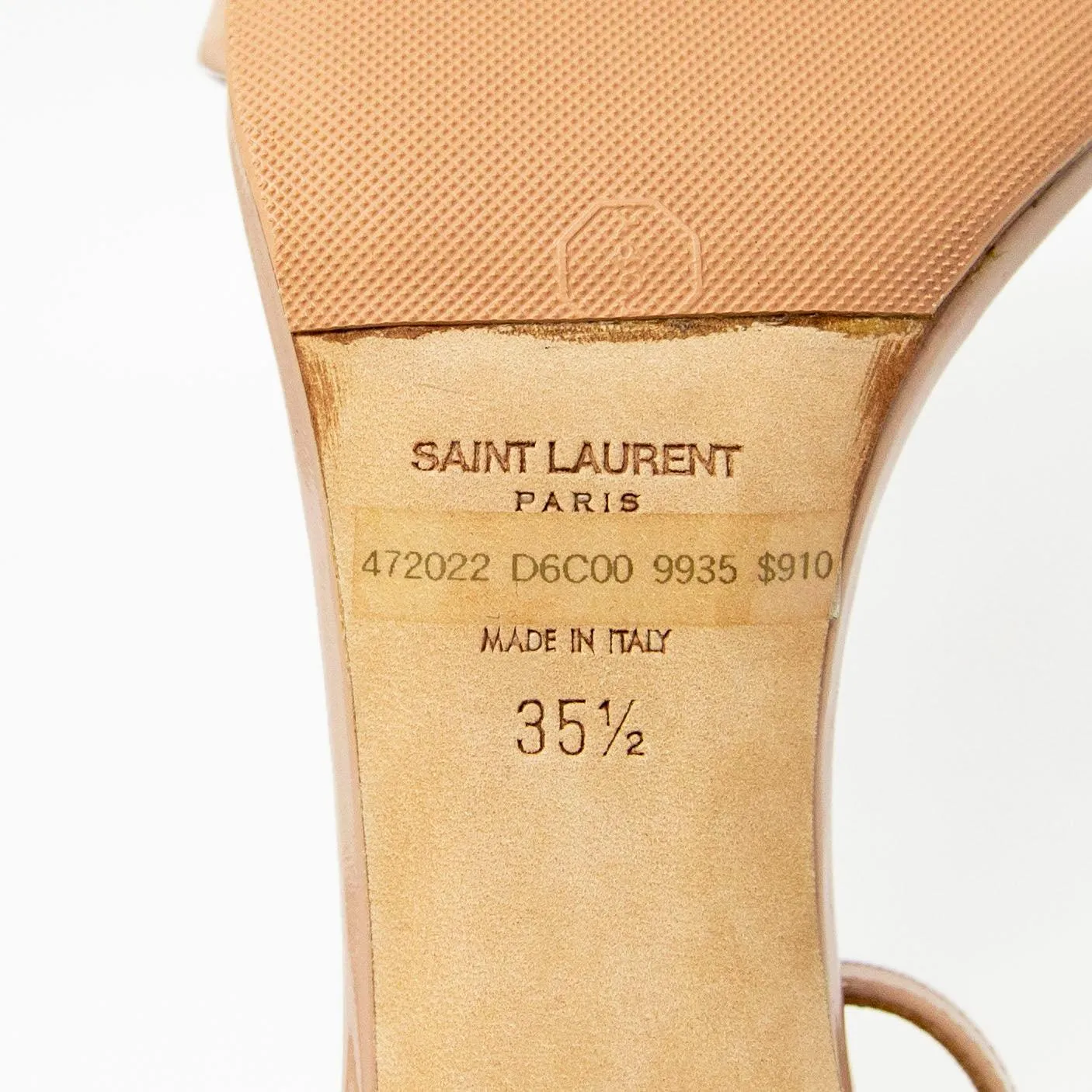 Saint Laurent Nude Amber Sandals 35.5
