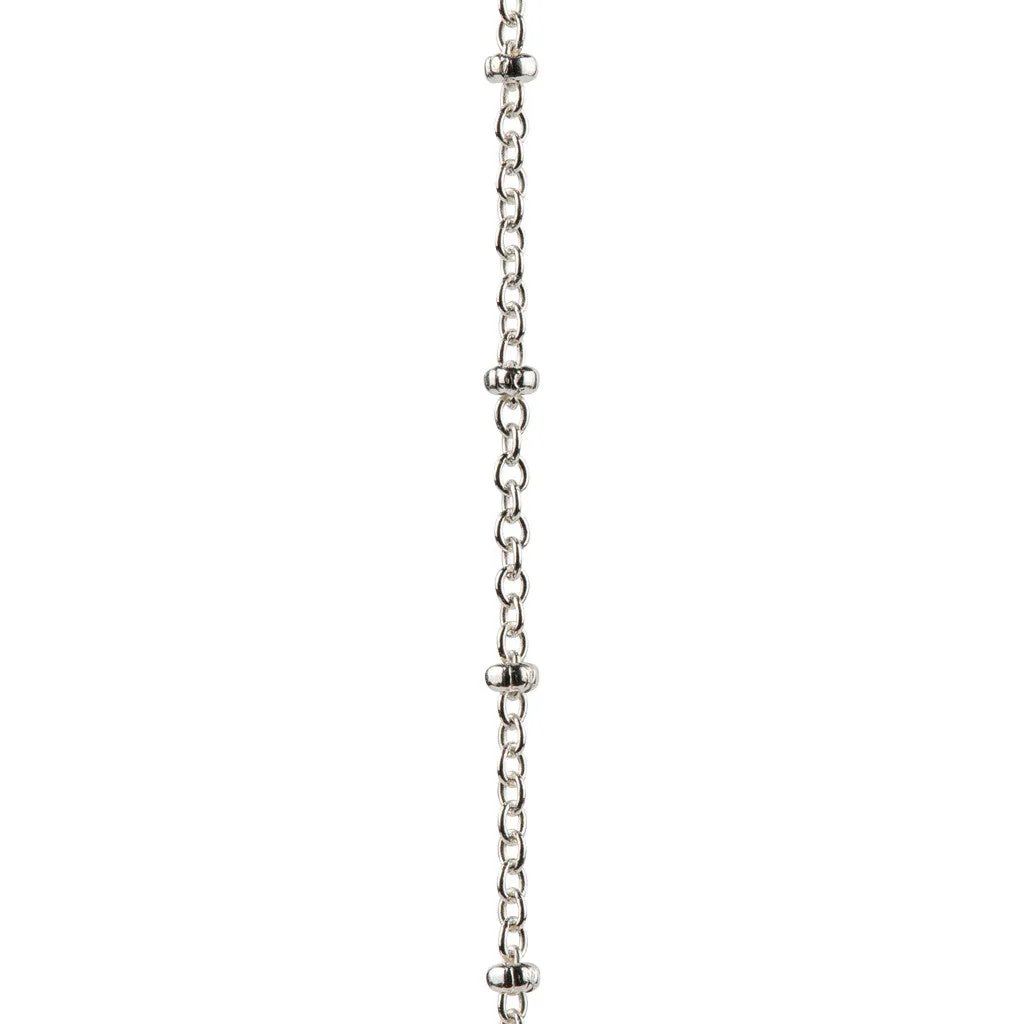 Silver Necklace with Hammered Curved Disc Pendant