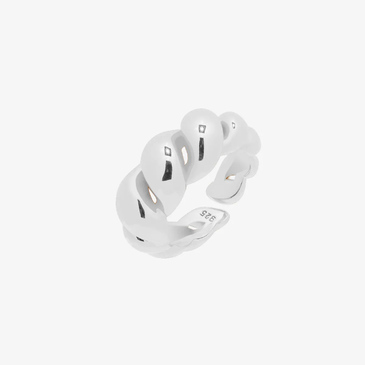 Silver Twisted Chunky Ring