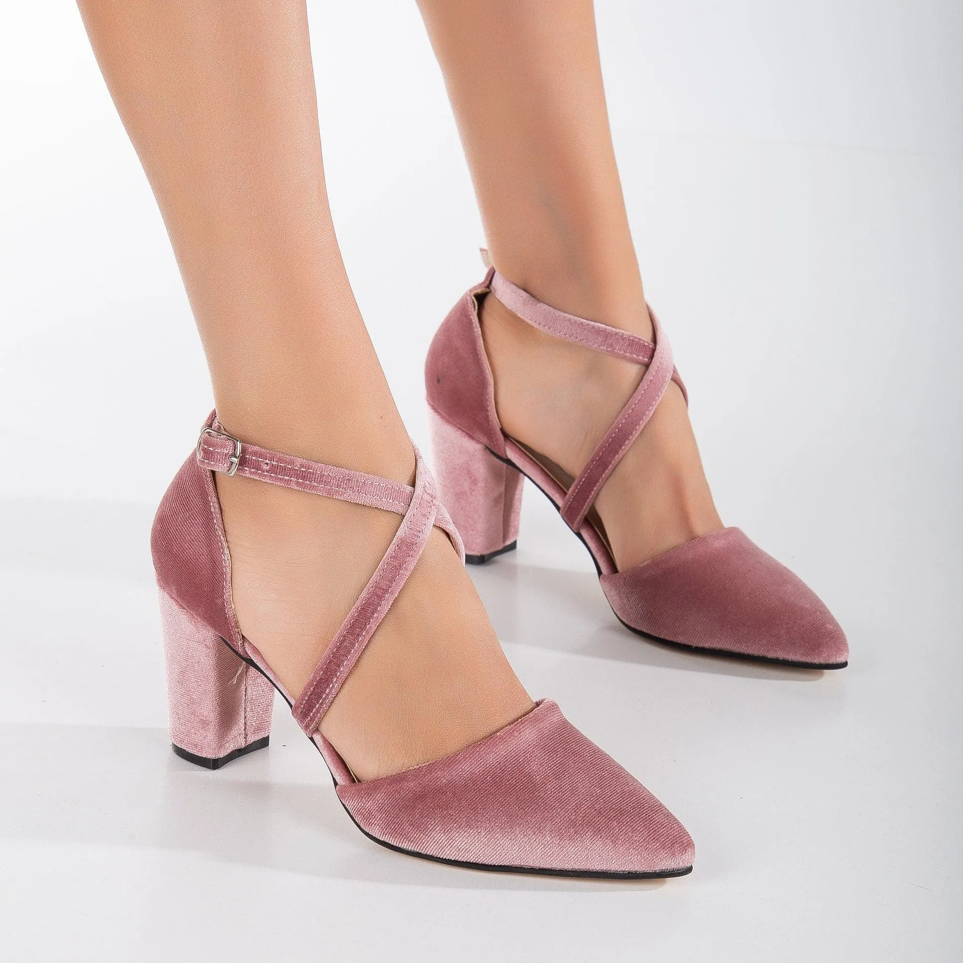 Sina - Royal Rose Velvet Bridal Shoes