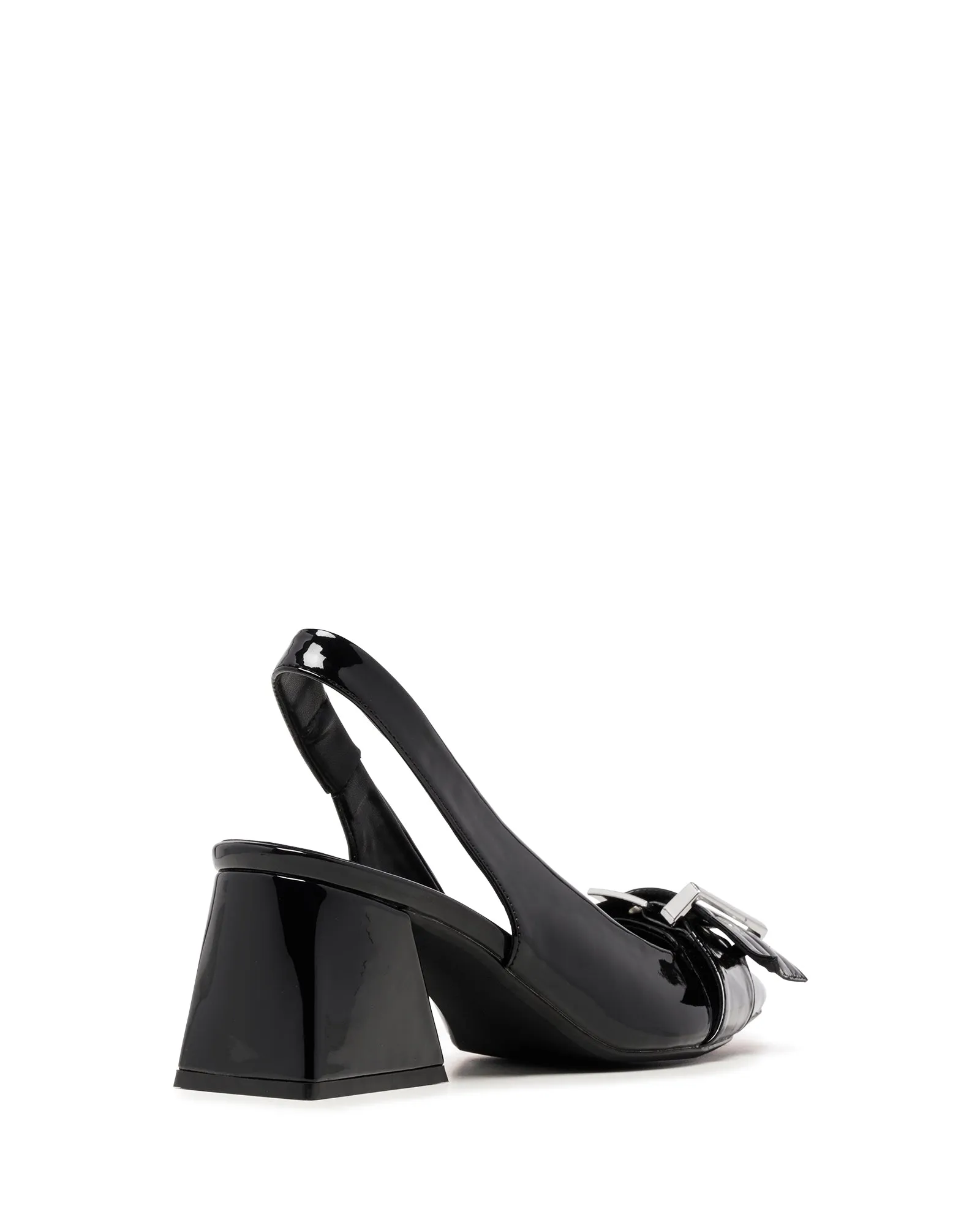 Slay Slingback Pump Black Patent