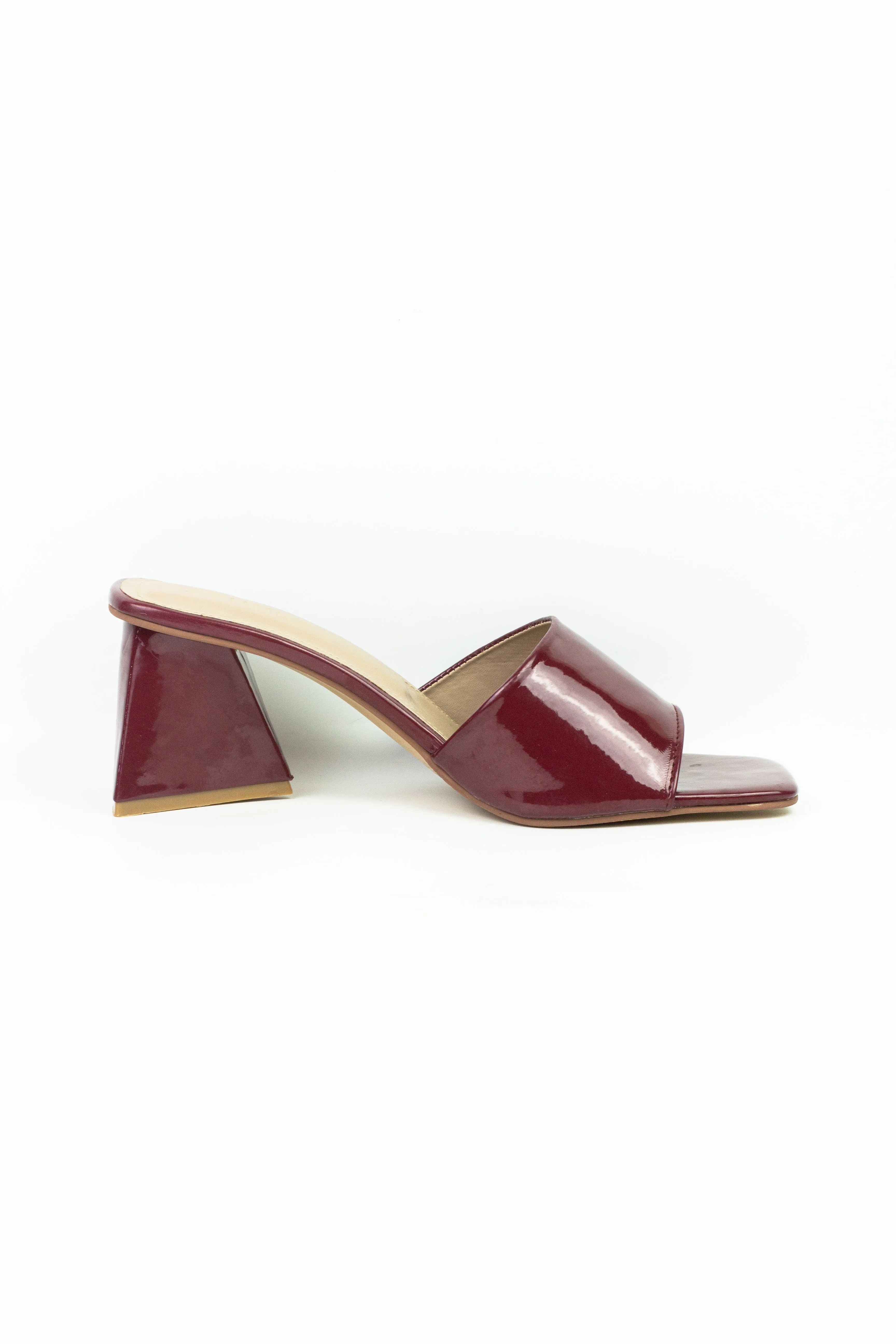 Spunkz Glossy Wine Red Patent Leather Platform Heels