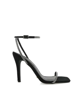 STARLETTE - DIAMANTE-BLACK SUEDE