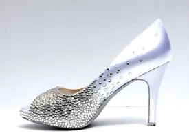 Swarovski Crystal Peep Toe Wedding Heel