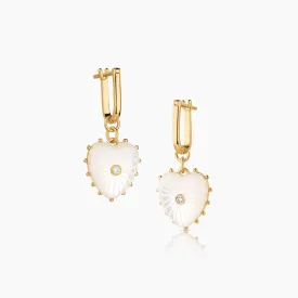THATCH Isabel Mother of Pearl Heart Earrings