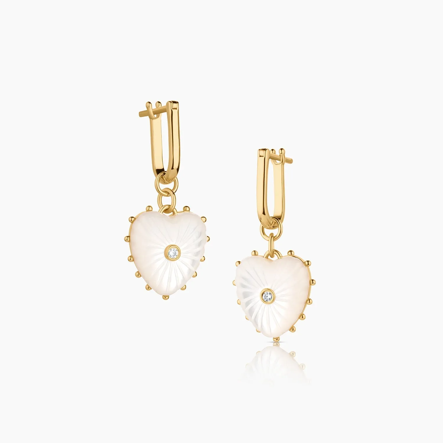 THATCH Isabel Mother of Pearl Heart Earrings