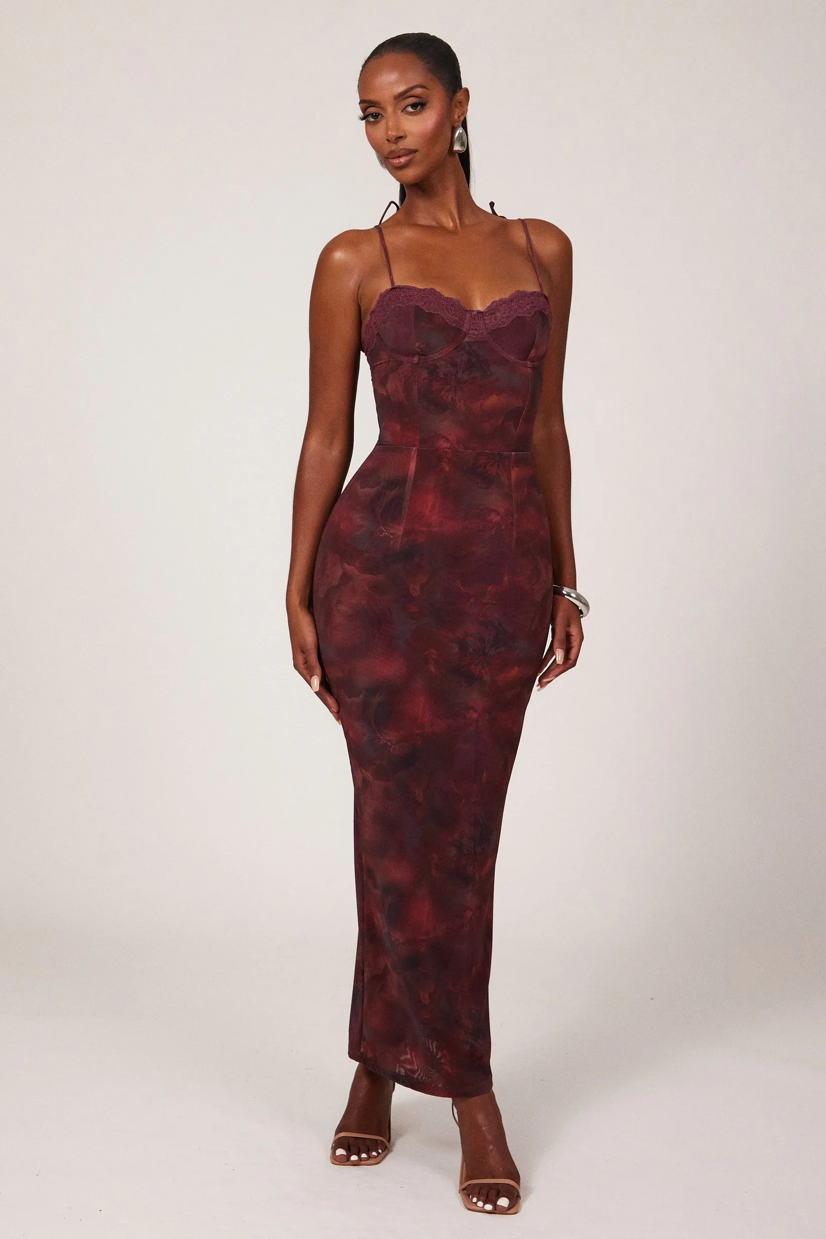 The Bij Maxi in Red Print