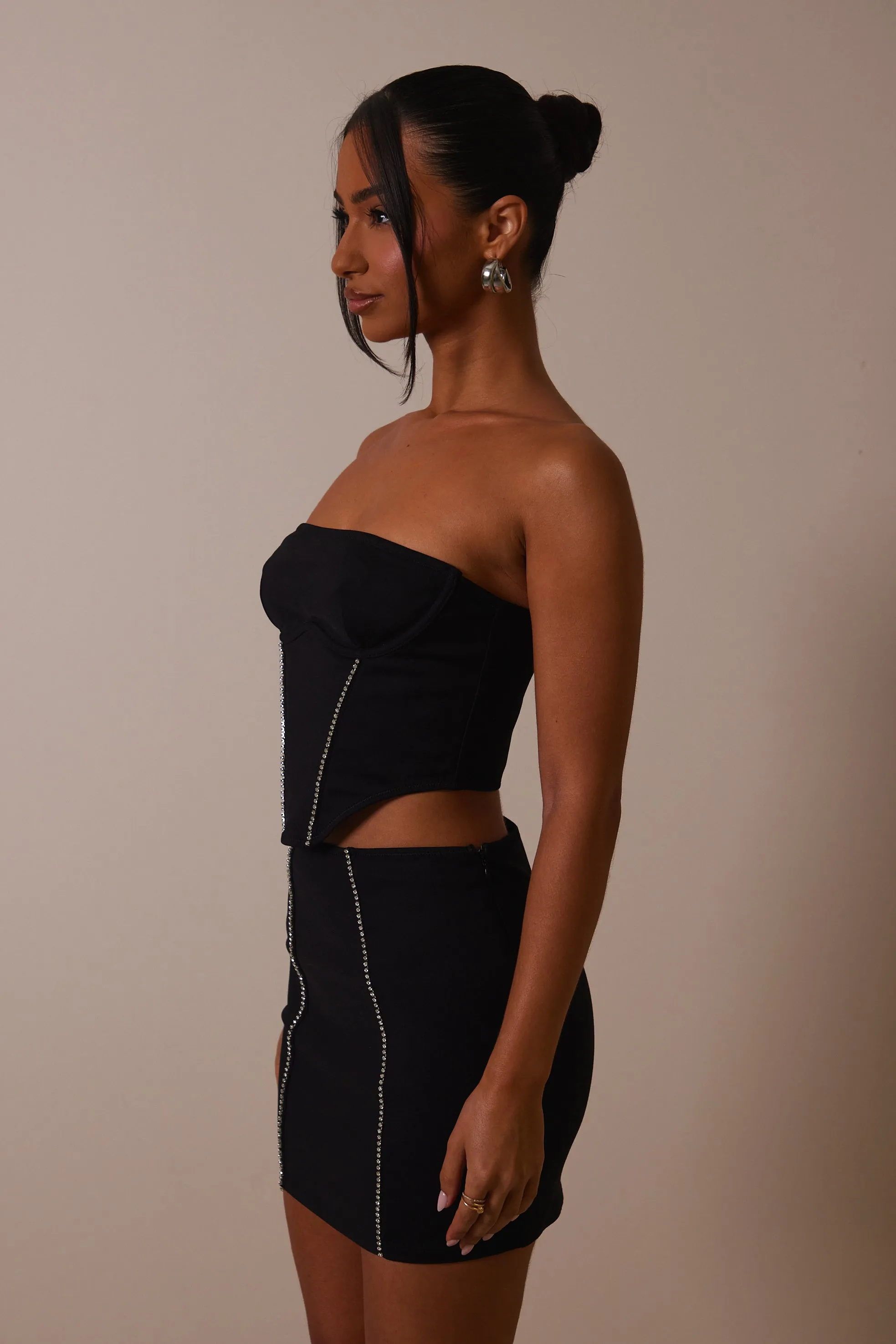 The Diamond seam set- Black