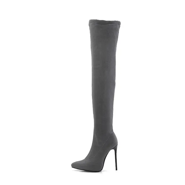Thigh High Stiletto Heel Boots